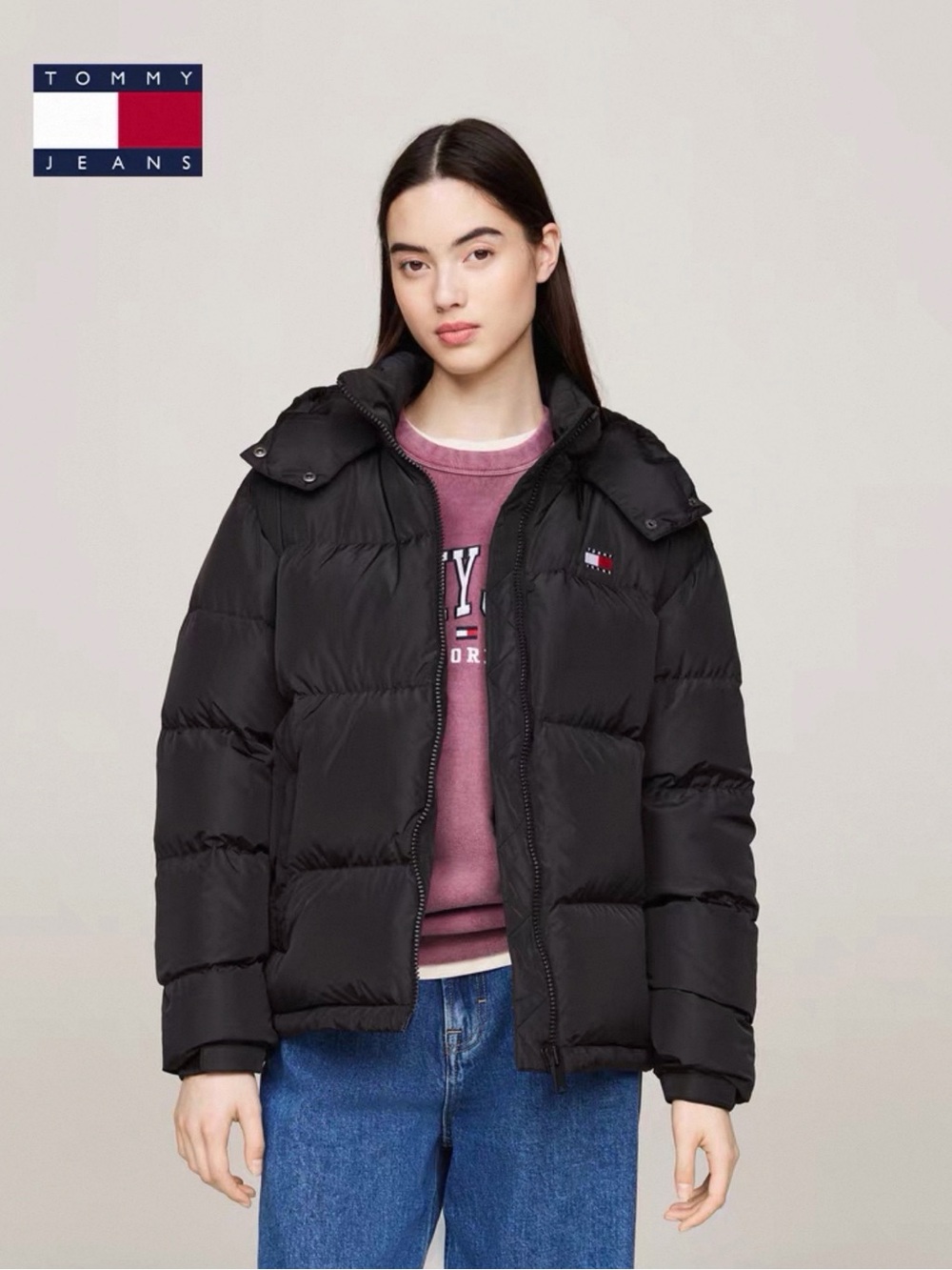 Tommy Hilfiger Black Quilted Puffer Jacket